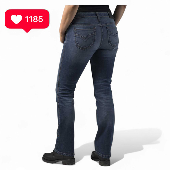 MSRP $295 Harley-Davidson Women's FXRG Armalith Denim Mid-Rise Jeans - Picture 1 of 4